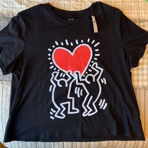 GAP x Keith Haring Cropped Graphic Tee | GAP Shrunken T Shirt NWT